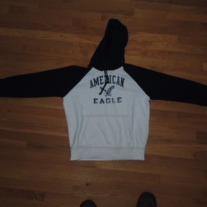 Men's American Eagle OffWhite/ Navy Hoodie